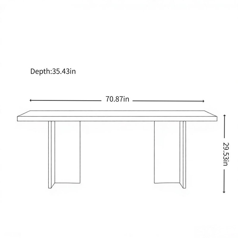 Simple and Light Luxury Black Dining Table
