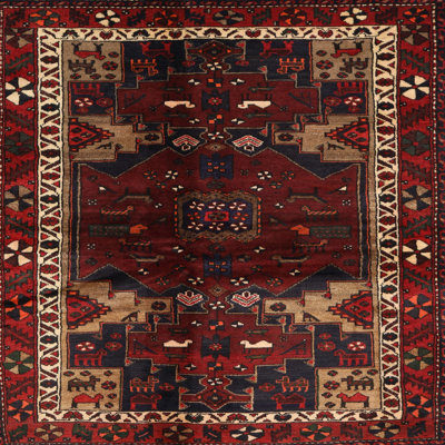 Tapis oriental beige / bourgogne