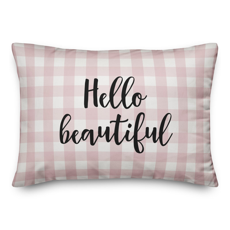  Coussin Hello Hello, Noir / Rose