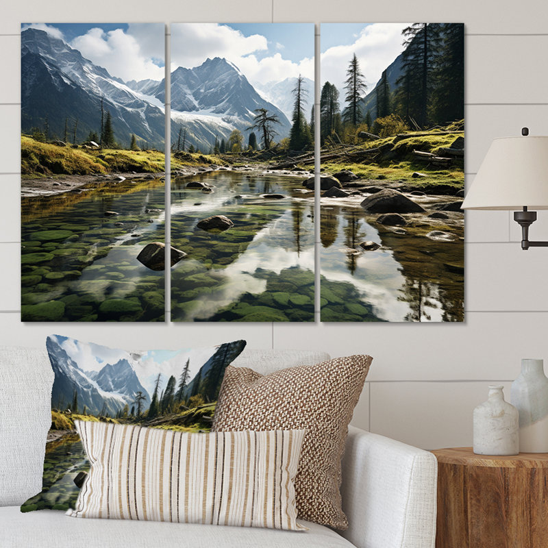 Canada majestueux, impression sur toile, 3 pièces, H 28 po x l 36 po x P 1 po