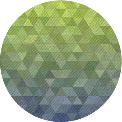 Tapis vert/bleu foncé à motifs