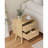 Rattan Night Stand,Modern Nightstand Boho Bedside Table W...