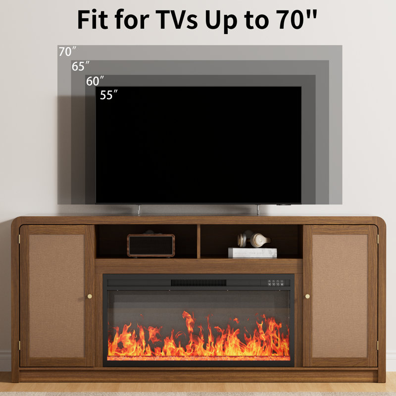 Meuble télé avec foyer