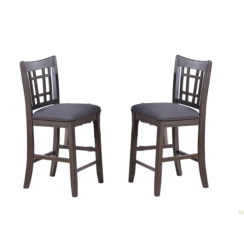 Ensemble de chaises hautes en bois massif 2 pièces