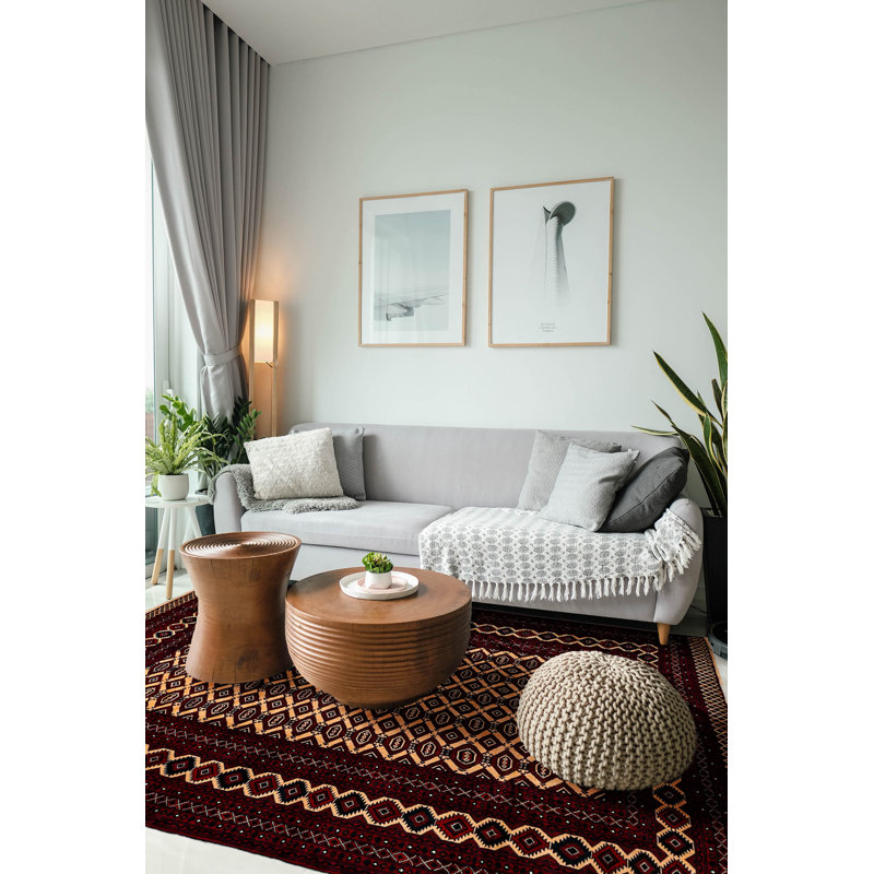 Tapis rouge 6 pi 5 po x 9 pi 2 po Teimani