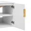 Meuble-lavabo de salle de bain rétro 30 po avec lavabo en céramique blanc brillant, 3 trous, 2 portes à fermeture douce, assemblage facile, apparence minimaliste de la quincaillerie de corrosion, armoire à deux portes, tablette ajustable, Scratch