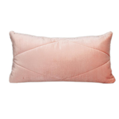 12" X 24" White Velvet Lumbar Throw Pillow