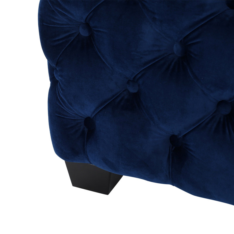 Repose-pieds contemporain capitonné pour l'intérieur, Marine