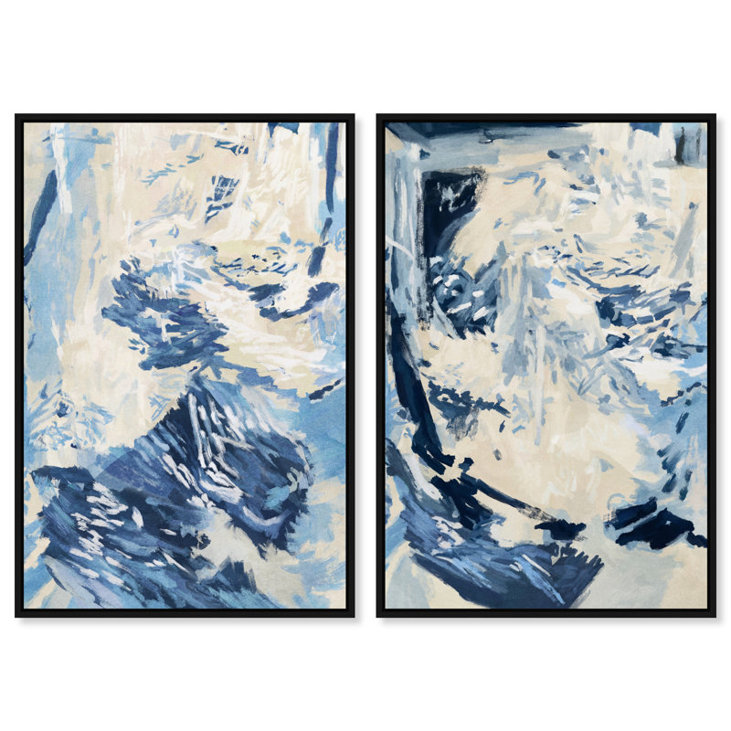 Coastal Feel Set Set by Oliver Gal, 17"H x 25"W, Black Floater Frame