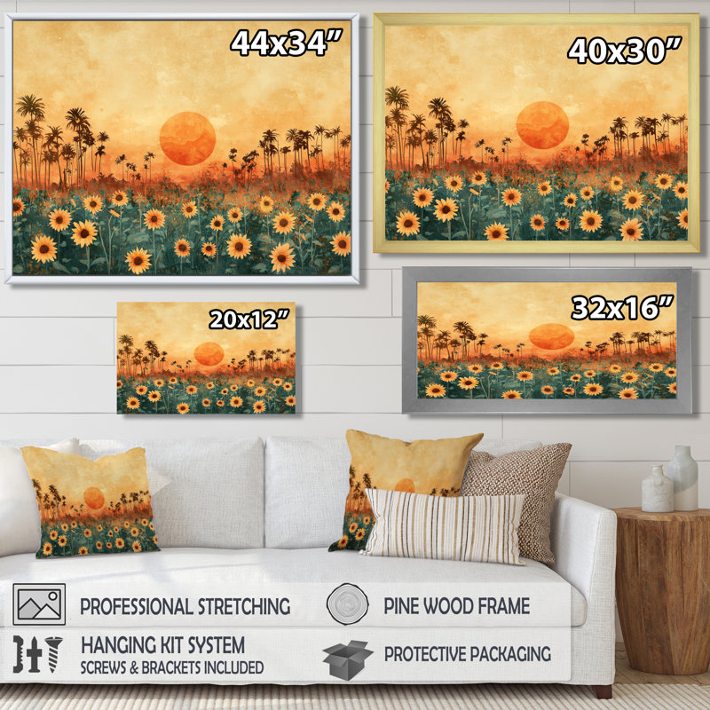 Dovid - Floral Wall Art, H 12 po x l 20 po, Toile tendue, Ne s’applique pas
