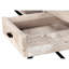 Table de bureau contemporaine avec plateau en stratifié taupe et base en métal noir pour bureau à domicile, pieds