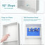 Niche de douche en acier inoxydable l 12 po x H 24 po x P 4 po - aucun carreau nécessaire, arqué avec deux tablettes, blanc-117437280