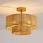 Plafonnier semi-encastré 3 lumières Coastal Jute