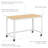 Ready-to-assemble 48-inch Wide Mobile Metal Desk with Laminate Top-1586858184