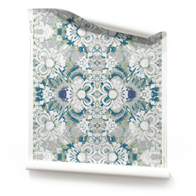 Carmen | Double rouleau de papier peint abstrait floral