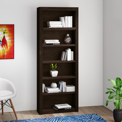 Elona 213cm H x 81cm W Solid Wood Standard Bookcase