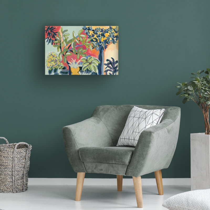 Art mural sur toile tendue - «Indigo Tree A» de Suzanne Allard pour décoration de salon, de chambre à coucher ou de bureau - 16 x 24