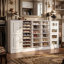Armoire de rangement pour maquillage avec tiroirs en acrylique, organisateur de coiffeuse avec poignées dorées, rangement de beauté moderne pour chambre ou salon
