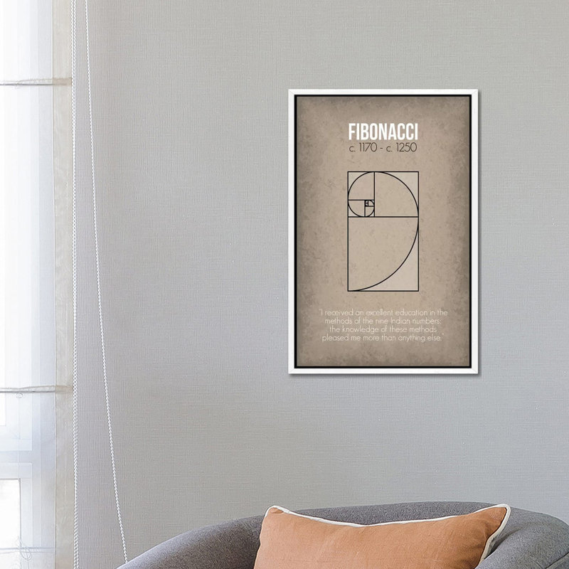 Fibonacci by GetYourNerdOn - Print on Canvas, White Framed, 152.5 cm H x 101.5 cm W