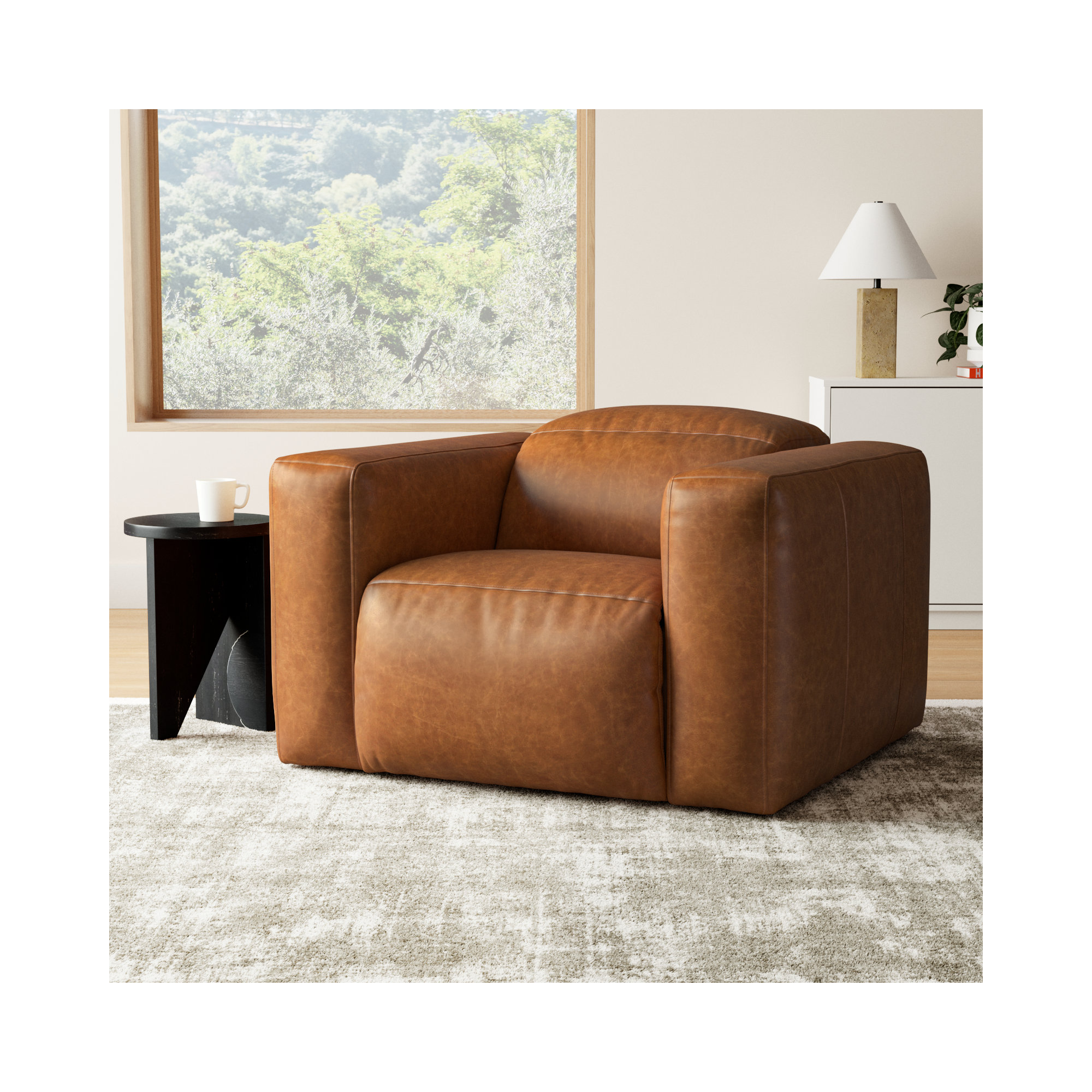 Amed Genuine Leather Power Recliner