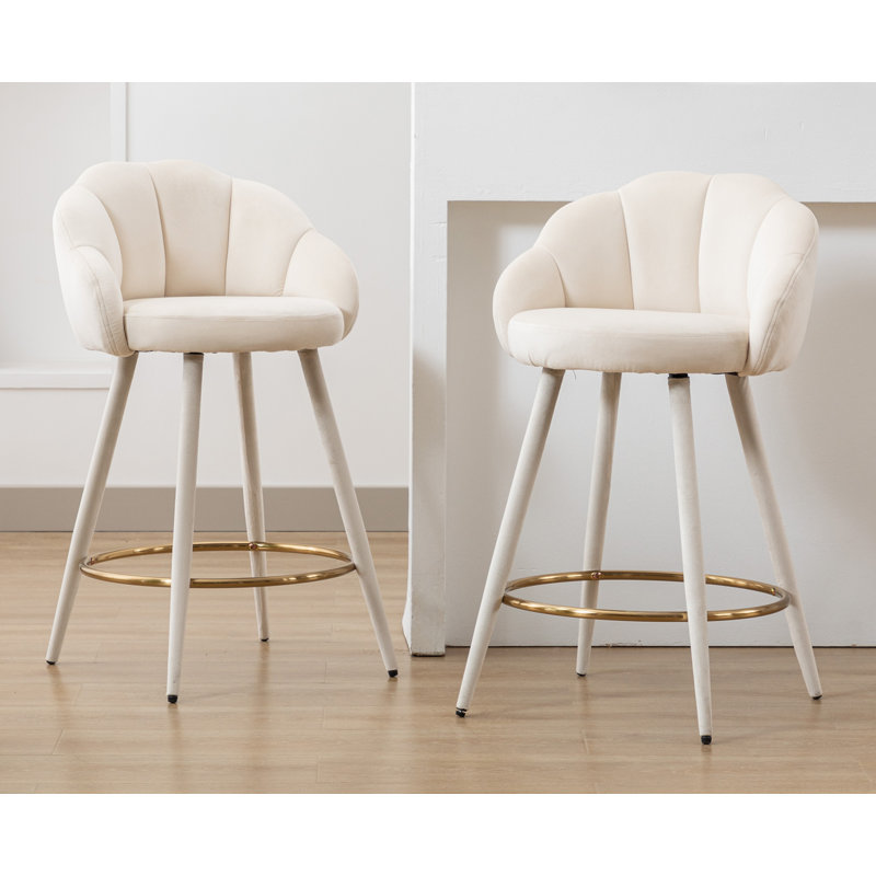 Tabouret de comptoir 25,5 "Damisi, Blanc