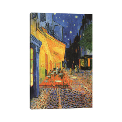 The Cafe Terrace On The Place Du Forum (Café Terrace At Night), 1888 by Vincent Van Gogh - Wrapped Canvas Gallery-Wrapped Canvas Giclée