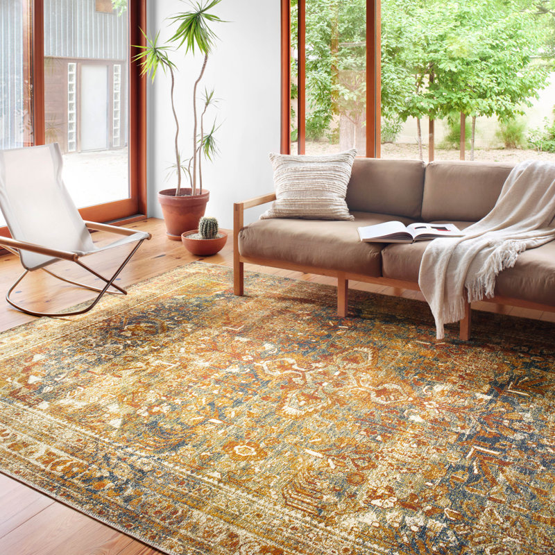 Tapis oriental Dirk Lagoon / Spice, Rectangle 5 pi 3 po x 7 pi 8 po