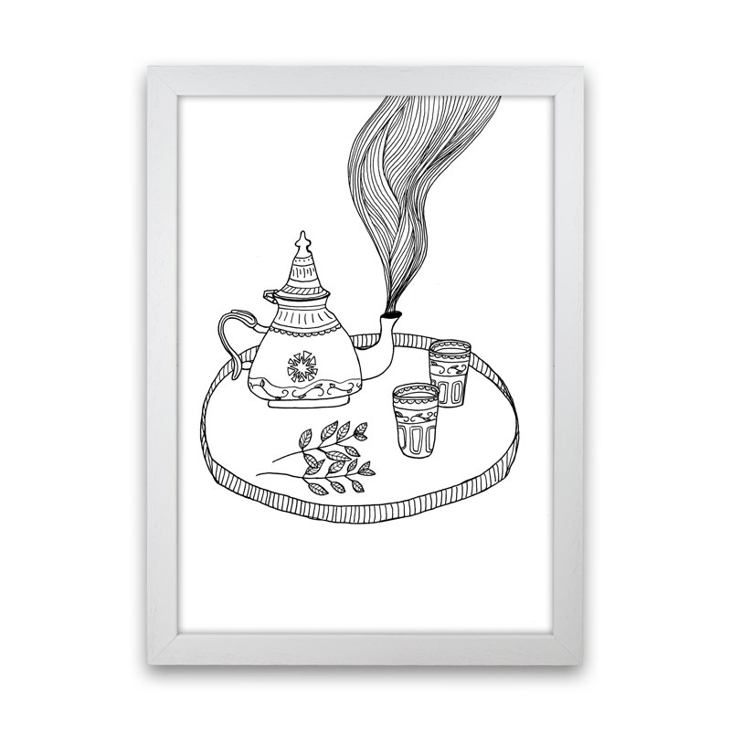 Moroccan Mint by Carissa Tanton - Print, 46cm H x 34cm W x 3cm D, White Framed