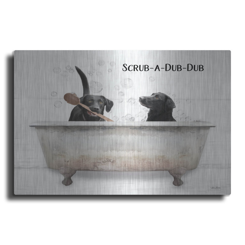 August Grove® «ScrubaDubDub» par Lori Deiter, art mural en métal,, H 12 po x l 16 po
