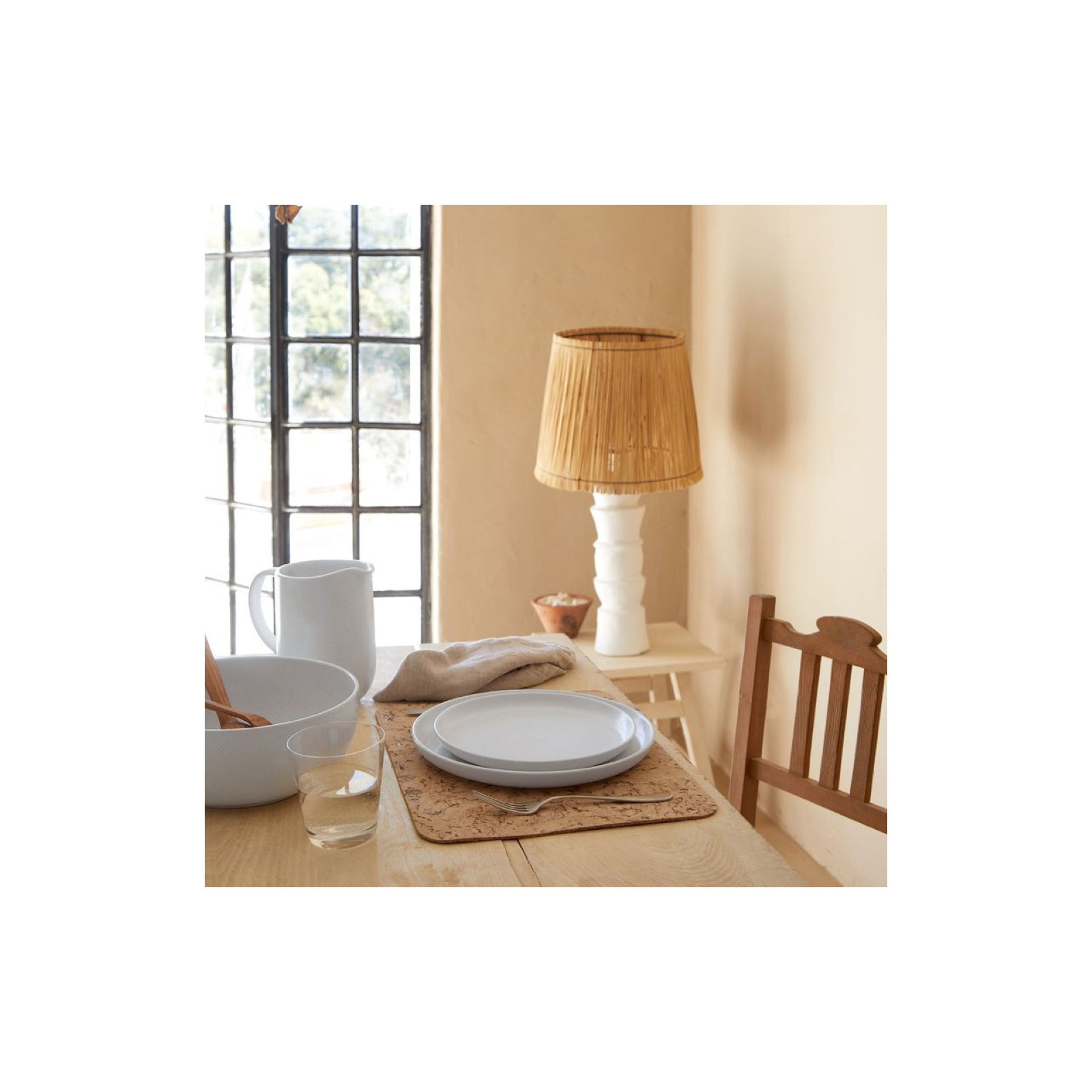 Casafina Pacifica Handmade Fine Stoneware Dinnerware Set, Salt