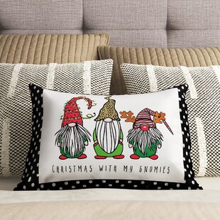 Valentines Day Gnome Throw Pillow Couch Bed Sofa Lumbar Pillow