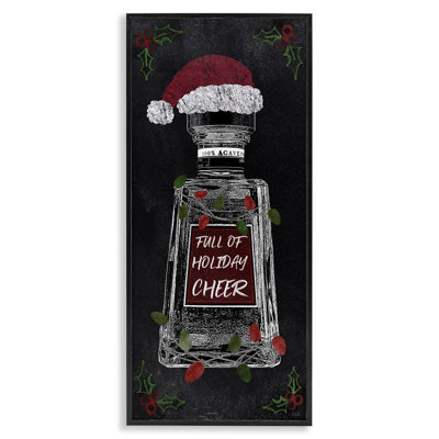 «Holiday Cheer Bottle», art mural sur toile par Natalie Carpentieri