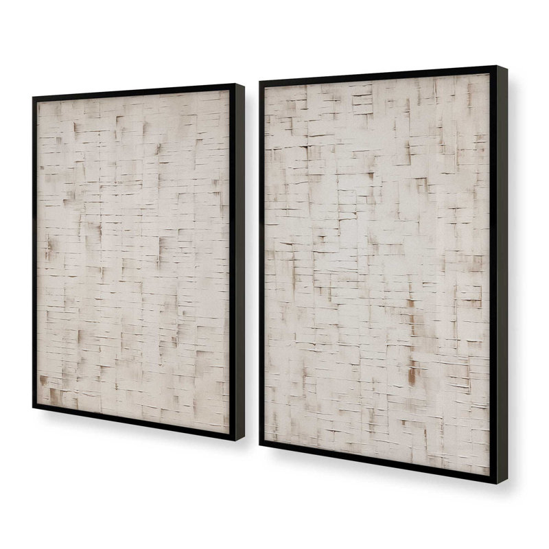 Tranquil Layers Set of 2 Prints in a Frame, Satin Black, 17" H x 26" W