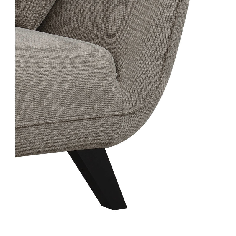 Chaise rembourrée Keley en gris et noir