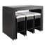Ensemble repas pour 6 personnes en osier avec table rectangulaire Weisser-719427784-748512673