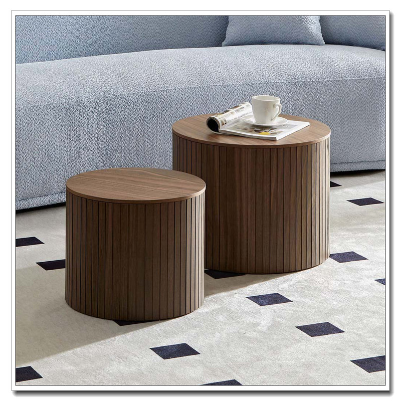 Ensemble de tables basses Nesting, Noyer