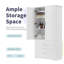 Armoire de rangement autoportante avec portes et tiroirs