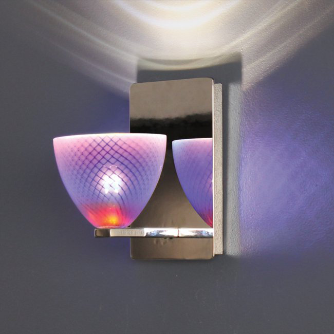 Appliquee à bras 1 lumières alpha, Nickel brossé, DEL
