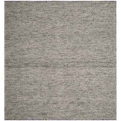 Zahid Hand Woven Wool/Cotton Geometric Rug in Camel/Gray