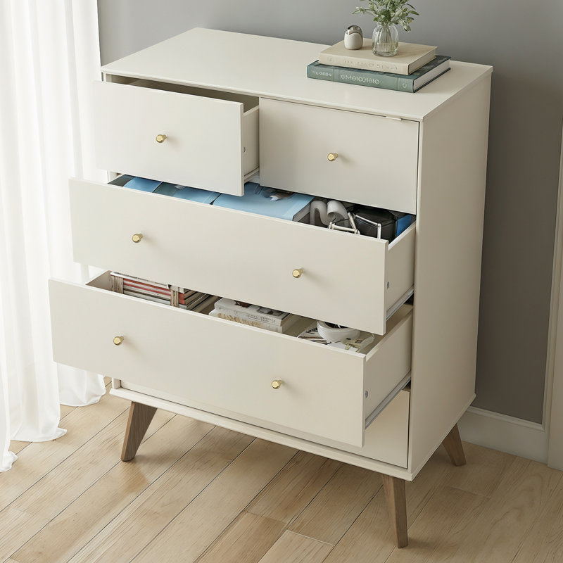 Abby 5 Drawer Chest, Ivory