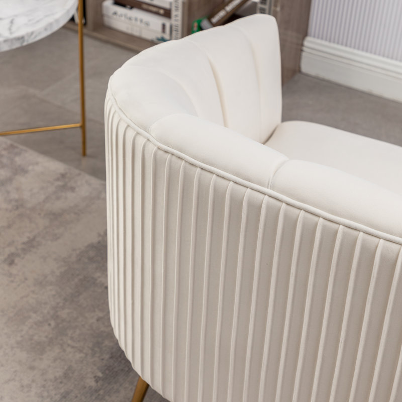 Mariantonietta 51'' Velvet Loveseat, Beige 