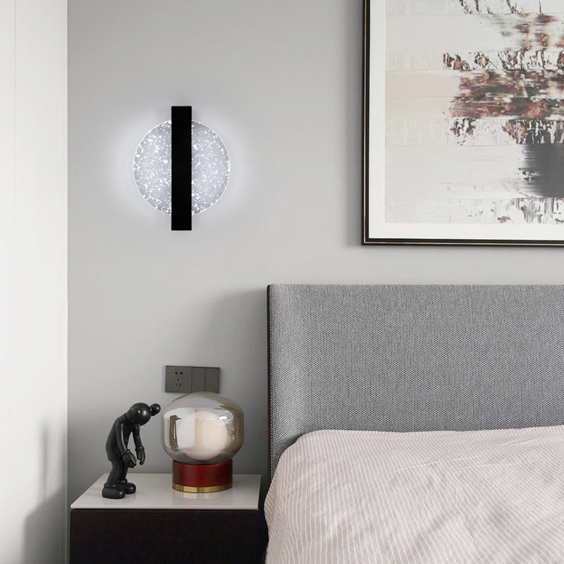 Dimmable Modern Acrylic Wall Lamp, Black
