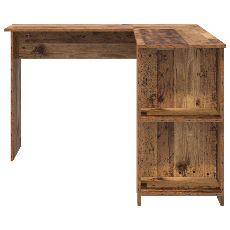 Corner Desk Particle Board Medium, Old Wood