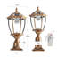 Lanternes d'extérieur à énergie solaire Vintage Bronze - Élégantes lumières de jardin à DEL pour piliers, allées et patios (paquet de 2)-126372944
