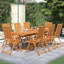 Jameelah 8 - Person Acacia Patio Dining Set with Rectangular Table-1502045718