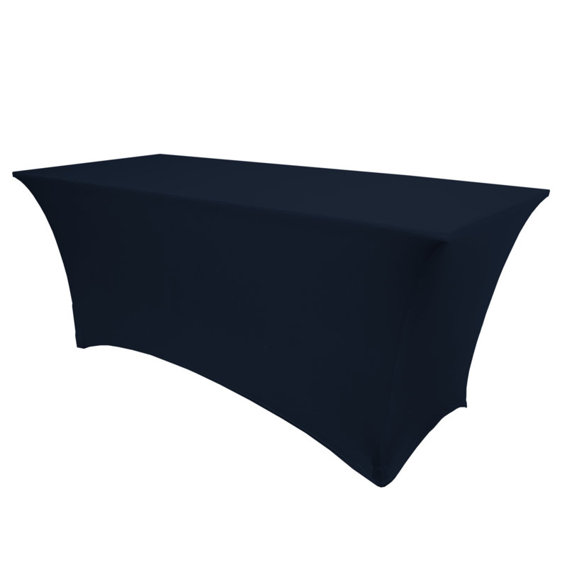 Latitude Run® - Housse de table Spandex ajustée - Convient aux tables rectangulaires, 77 po x 47 po, Marine, 1