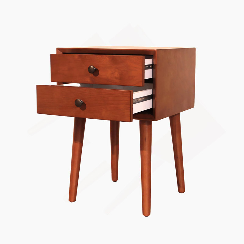 Table de chevet avec 2 tiroirs, petite table d'appoint avec rangement, Dérive en mer