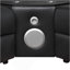 Canapé modulaire Nova avec 1 console (lampe de lecture), coin avec haut-parleur Bluetooth, DEL et armoire à vin de levage - noir-131260729