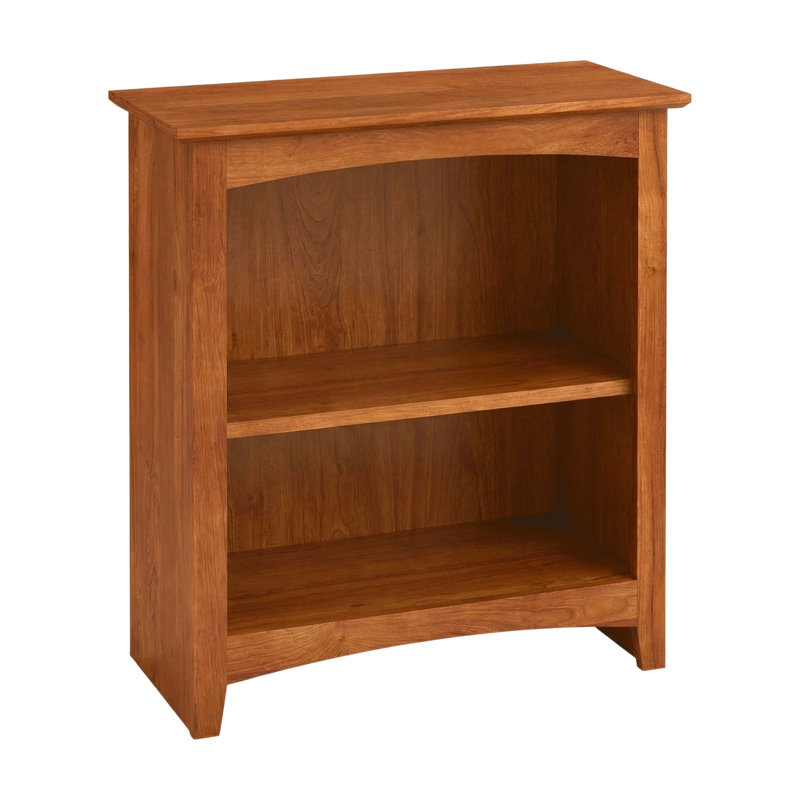Malani 36" H Solid Wood Classic Bookcase, Golden Pecan, (2 Shelves) 29"H x 25.75"W x 12.875"D