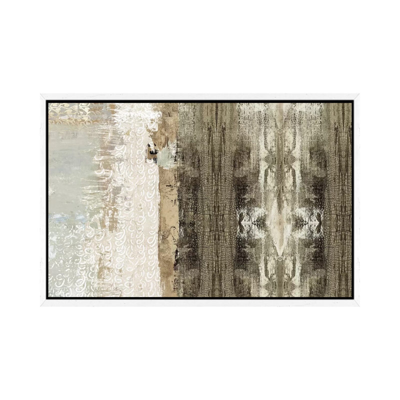 Silent Traces by Tom Reeves - Painting on Canvas, 45.72cm H x 66.04cm W x 3.81cm D, White Framed